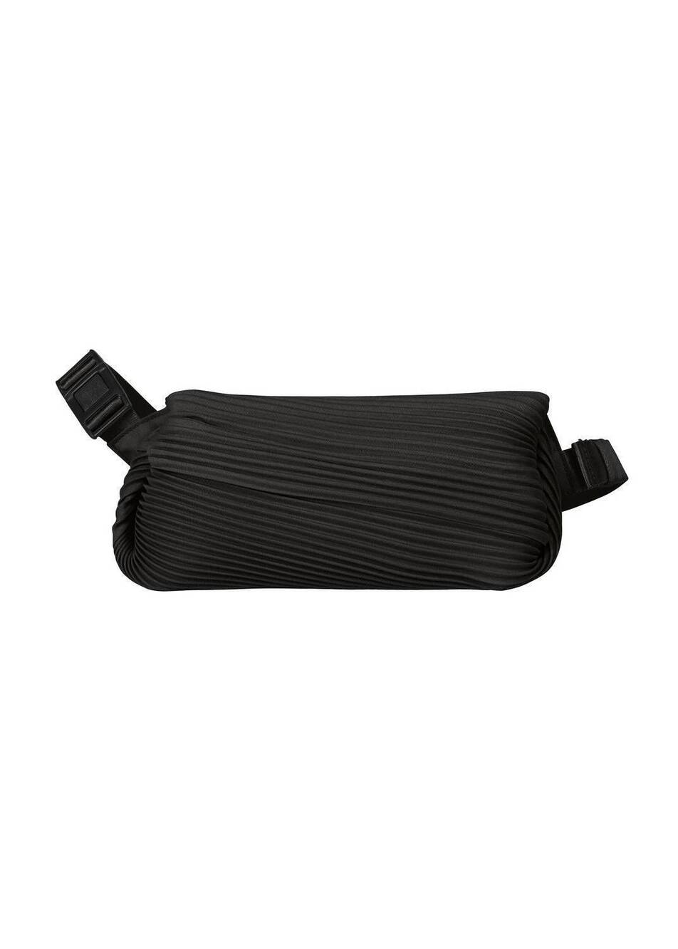 NEW ISSEY MIYAKE women's bias pleats waist bag in black